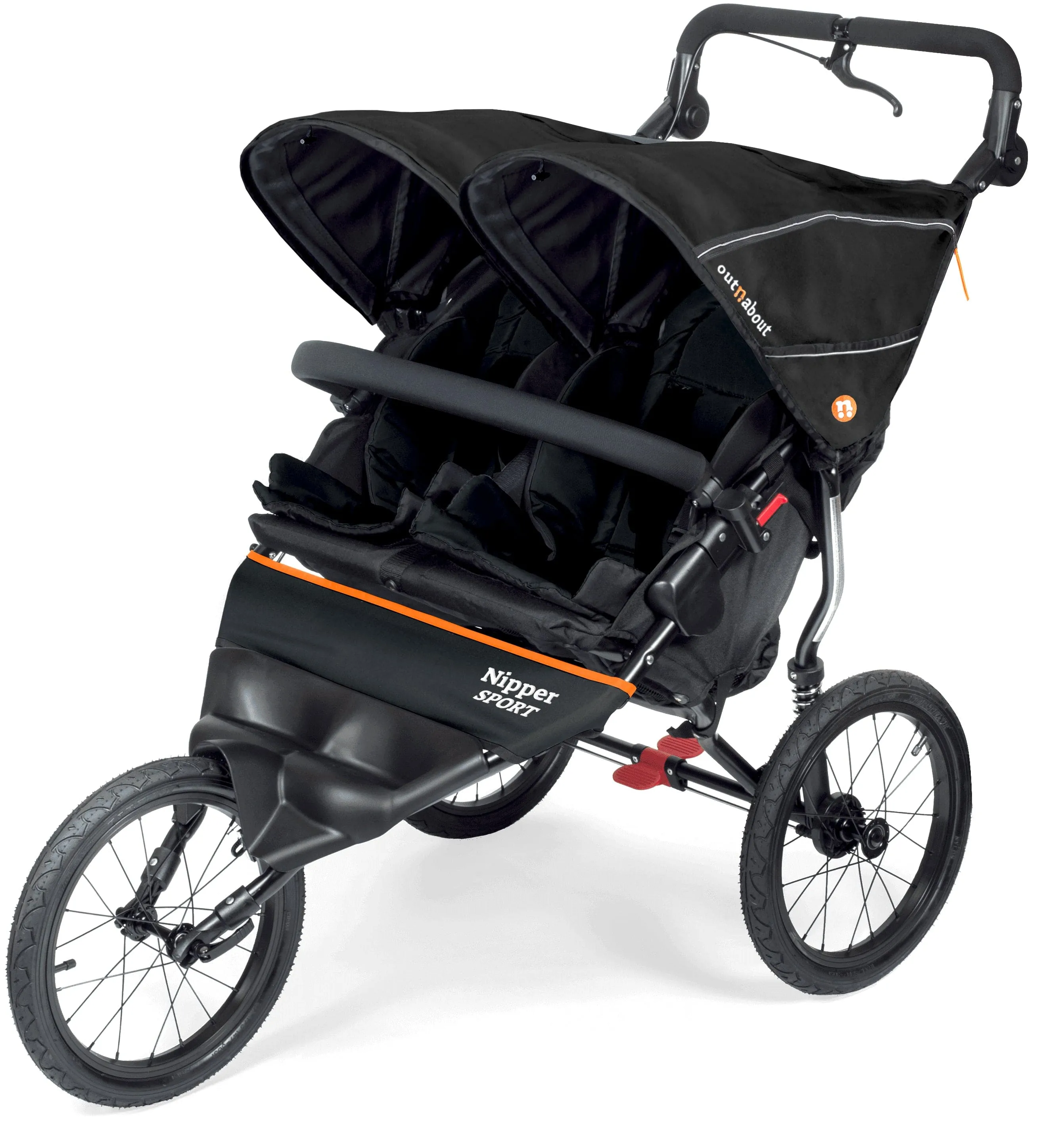 Out n About Nipper Sport V5 Double Pushchair - Summit Black
