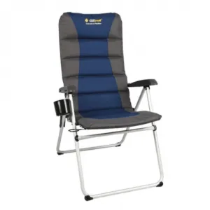 Oztrail Cascade 5-Position Arm Chair 150kg Royal Blue