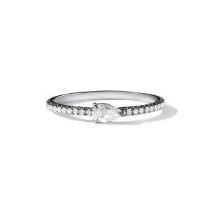 Pavé Boa Ring in Blackened White Gold
