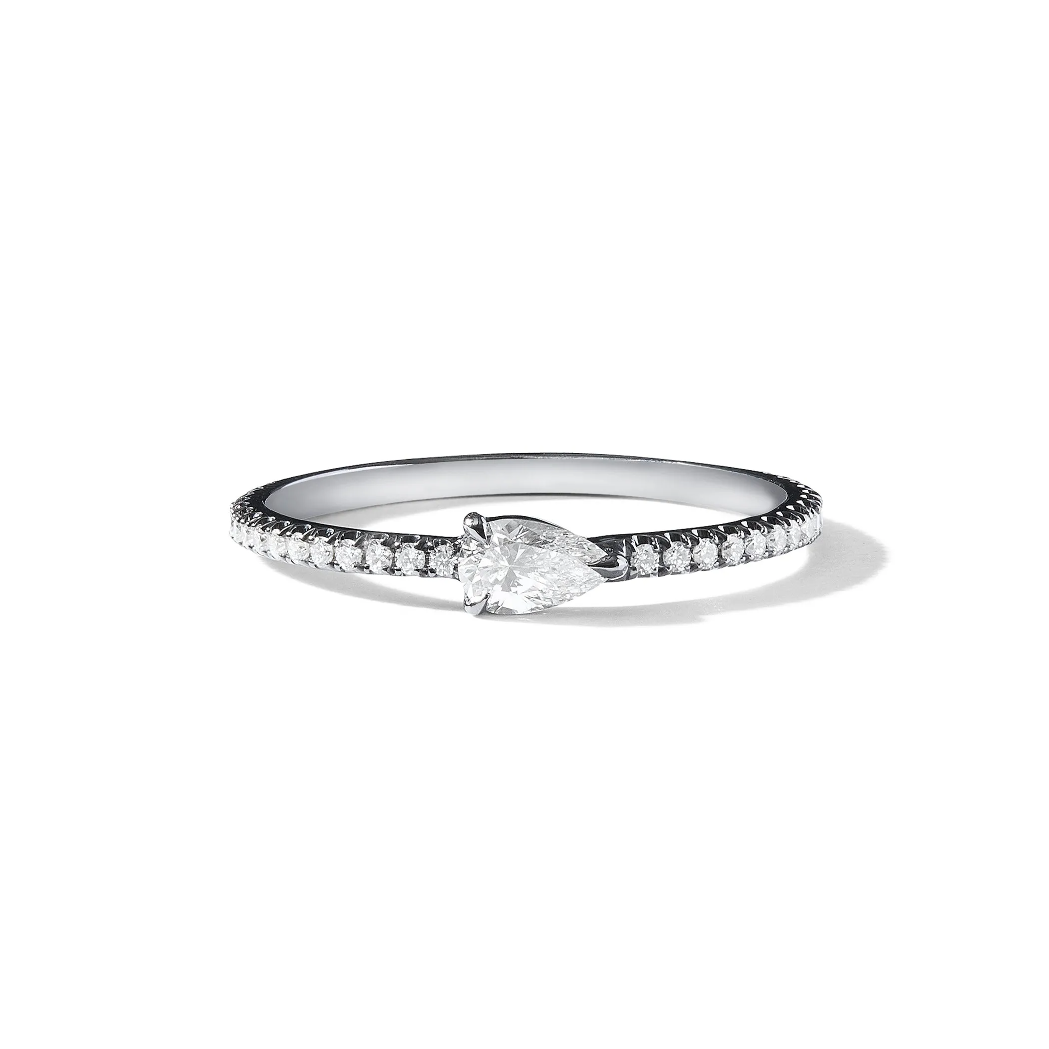 Pavé Boa Ring in Blackened White Gold