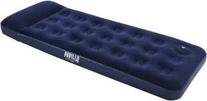 Pavillo Single Airbed Quick Inflation Outdoor Camping Air Mattress with Built-In Pillow