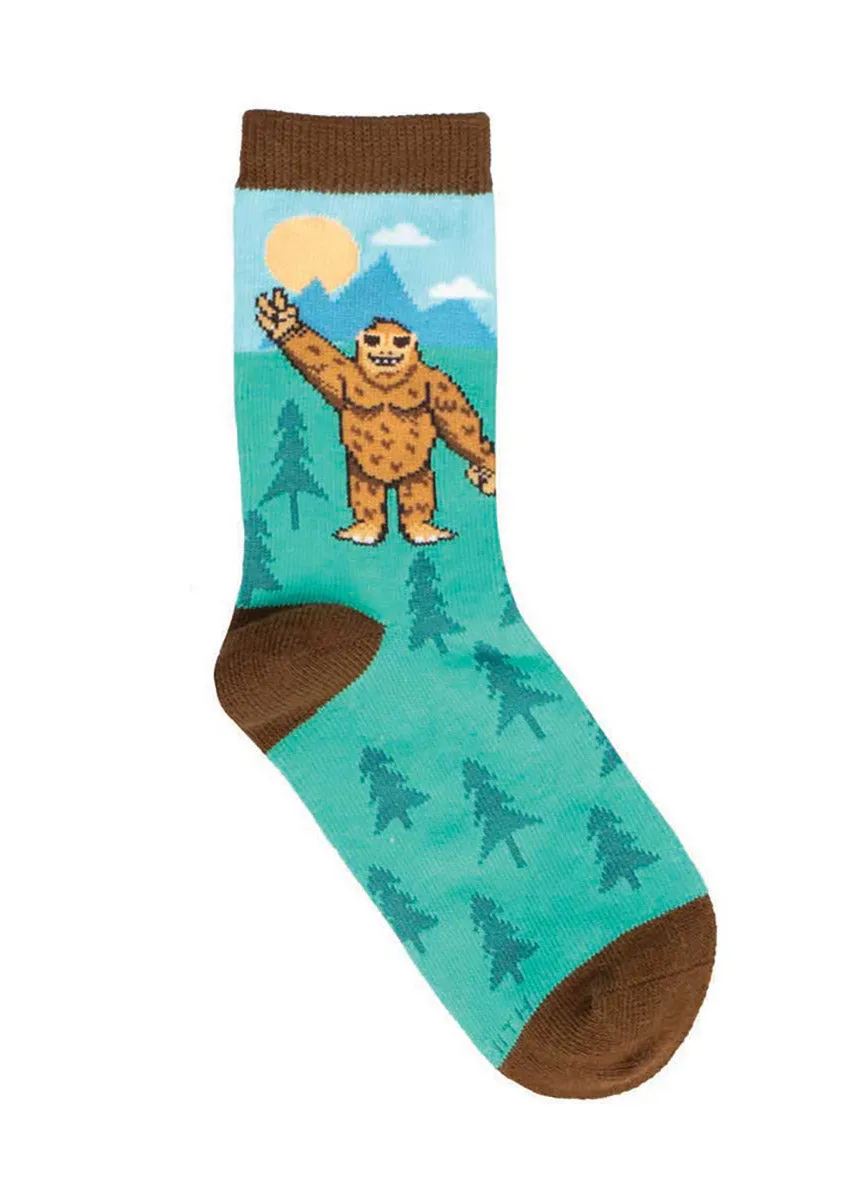 Peace Out Bigfoot Kids' Socks