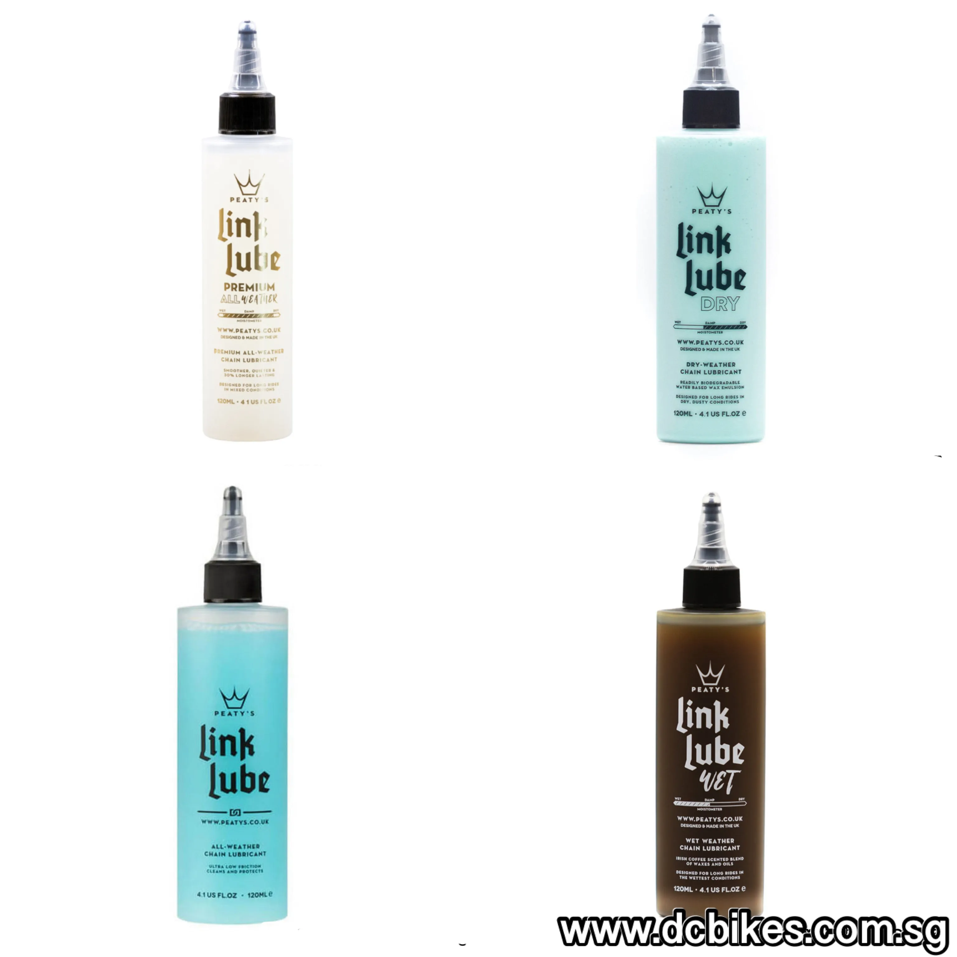 Peaty’s Link Dry | Wet | All Weather Premium Lube Chain Lubricant 120ml
