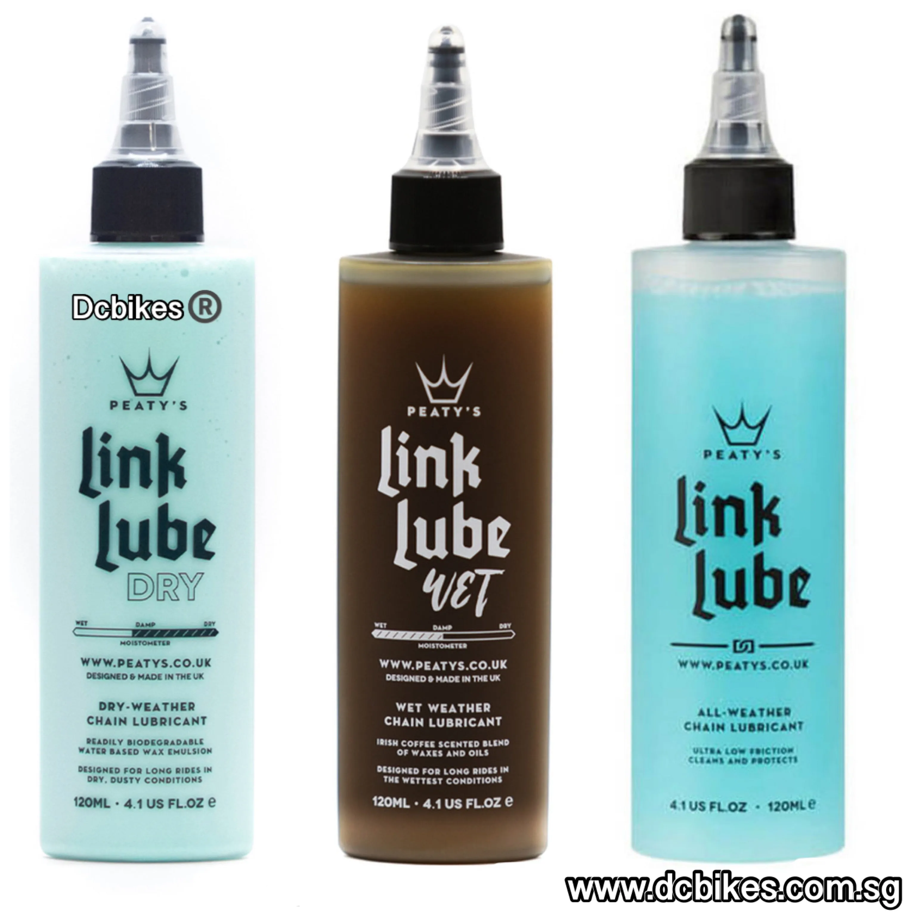 Peaty’s Link Dry | Wet | All Weather Premium Lube Chain Lubricant 120ml