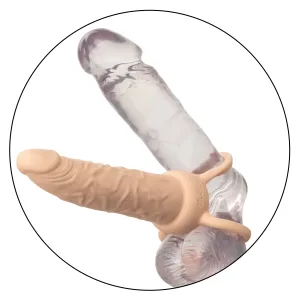 Performance Maxx Double Penetration Vibrating Dildo - Ivory