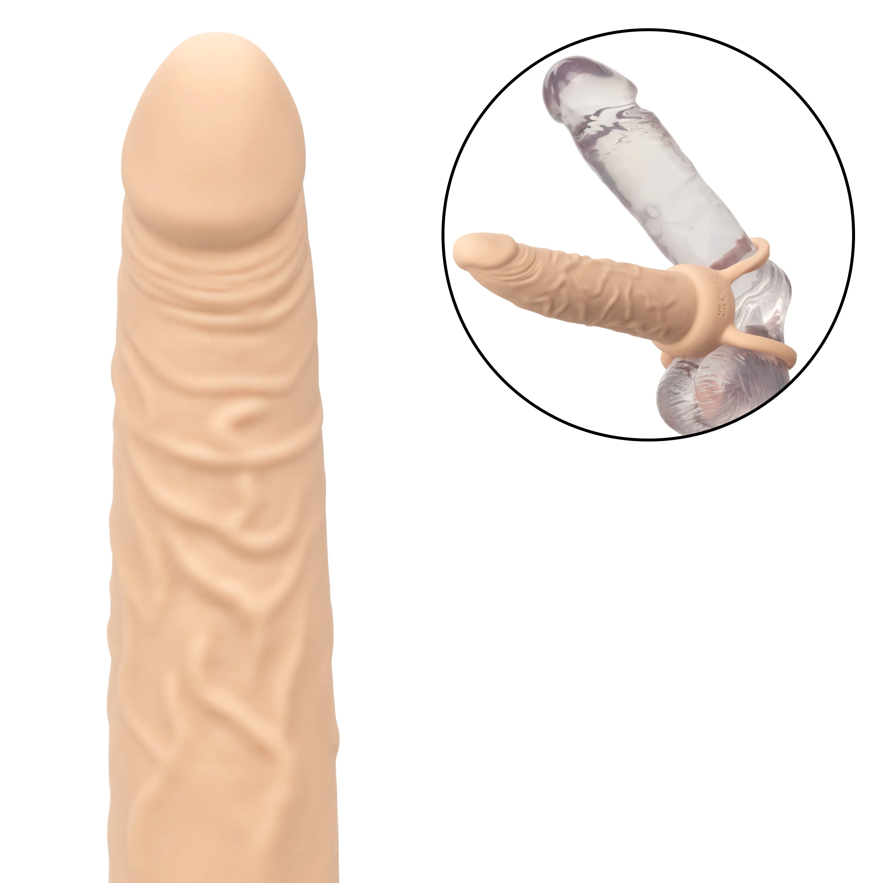 Performance Maxx Double Penetration Vibrating Dildo - Ivory