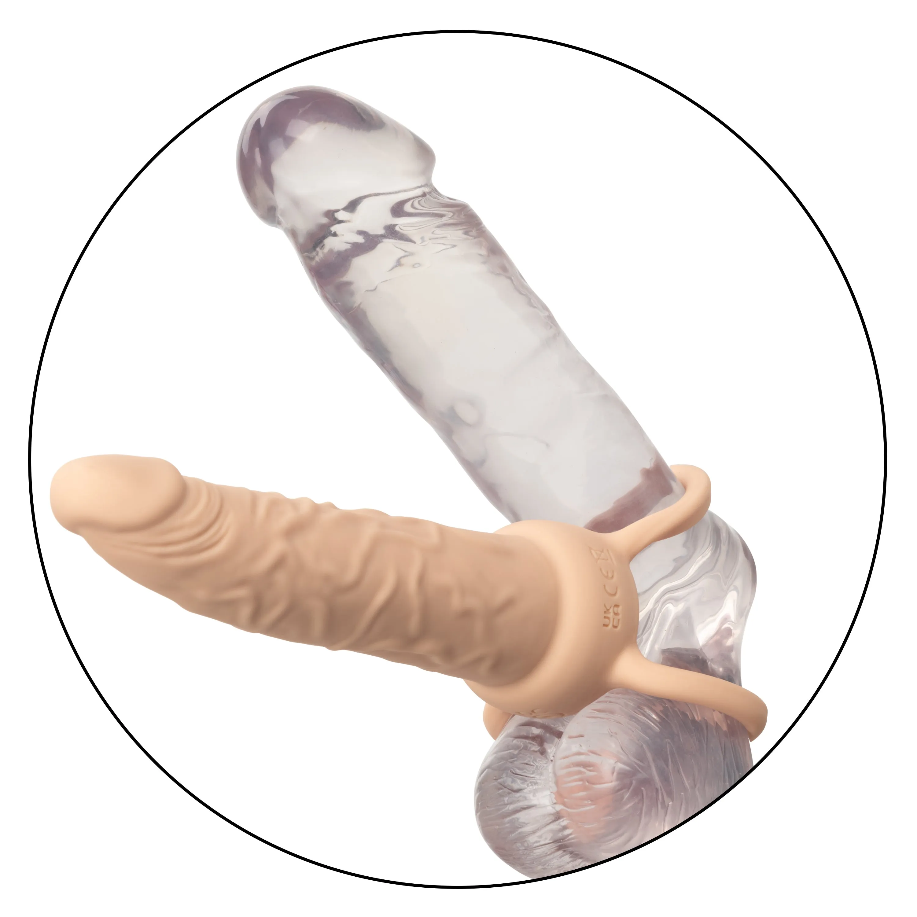 Performance Maxx Double Penetration Vibrating Dildo - Ivory
