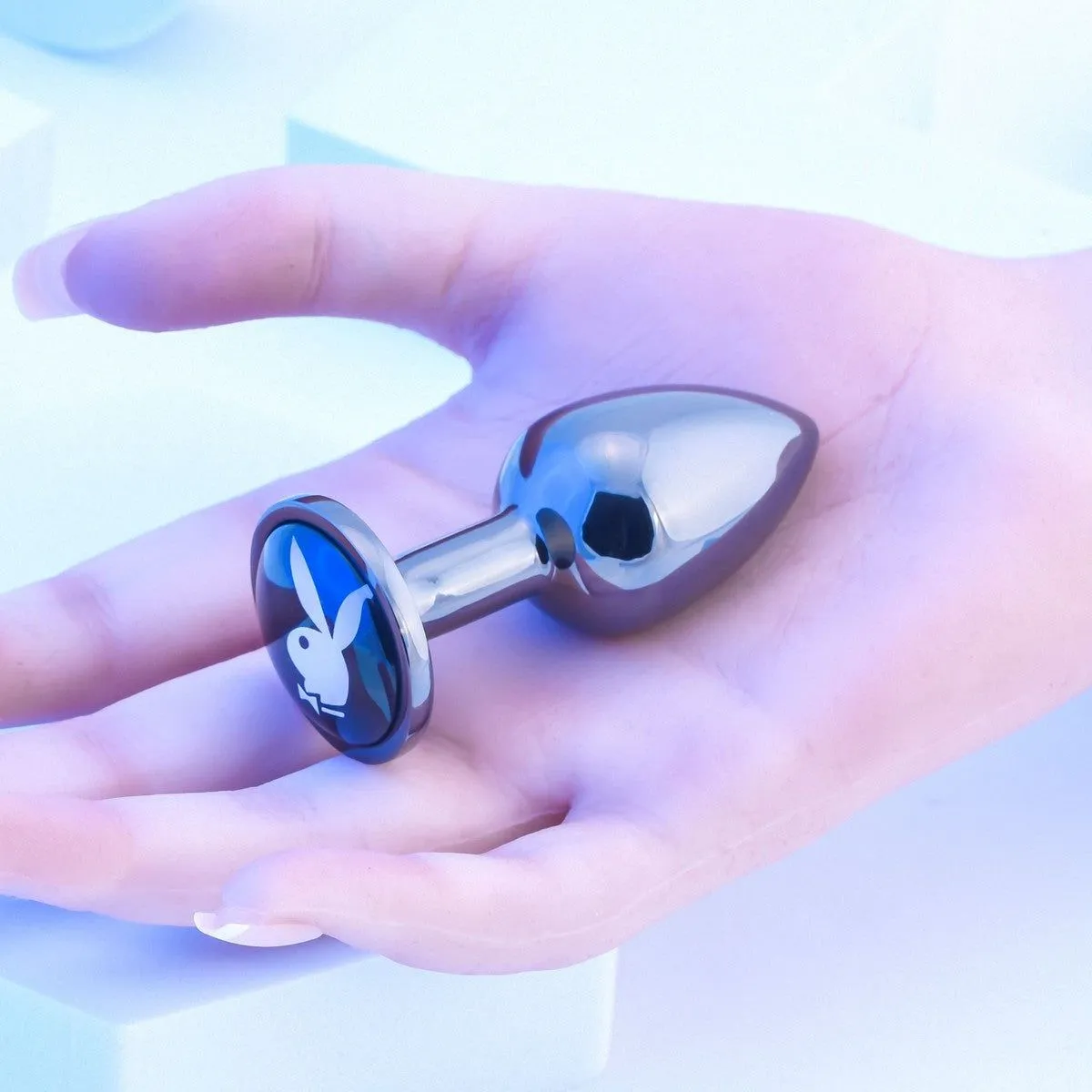 Playboy Tux Small Metallic Glass Butt Plug