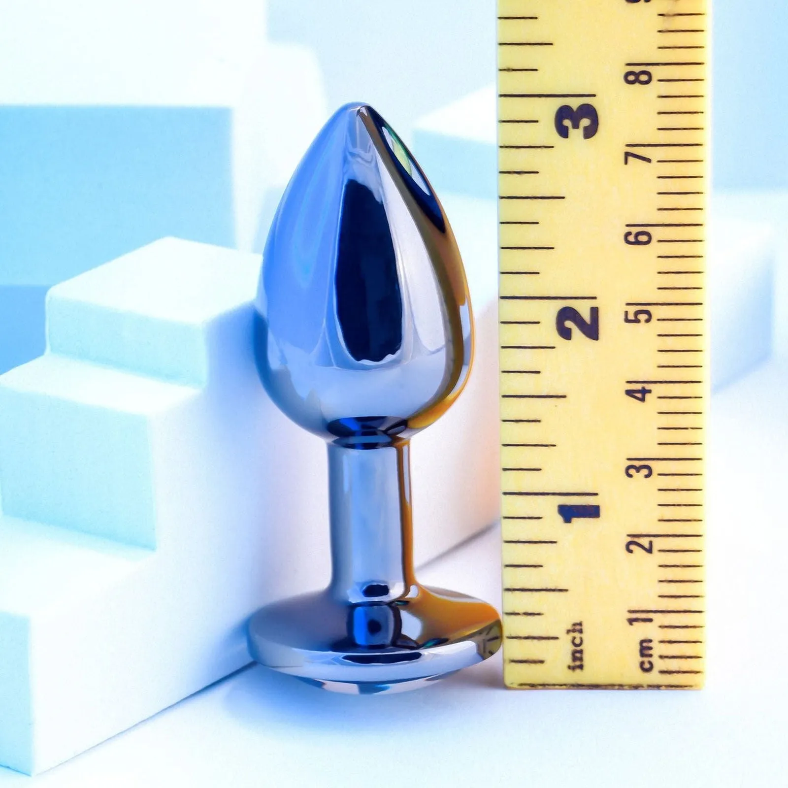 Playboy Tux Small Metallic Glass Butt Plug