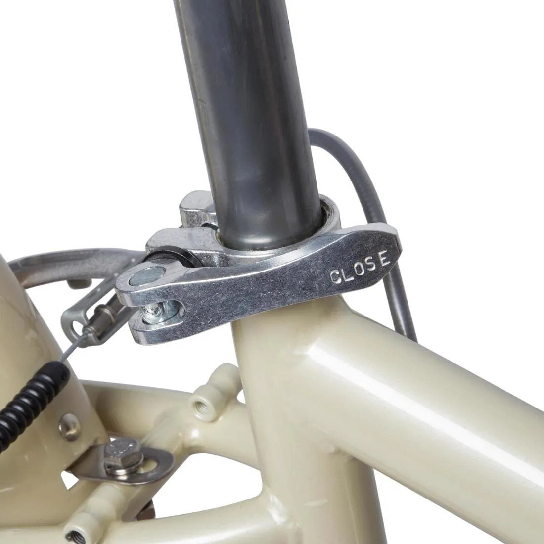 Poply 500 Kids' 24" Hybrid Bike - Cream/Pink
