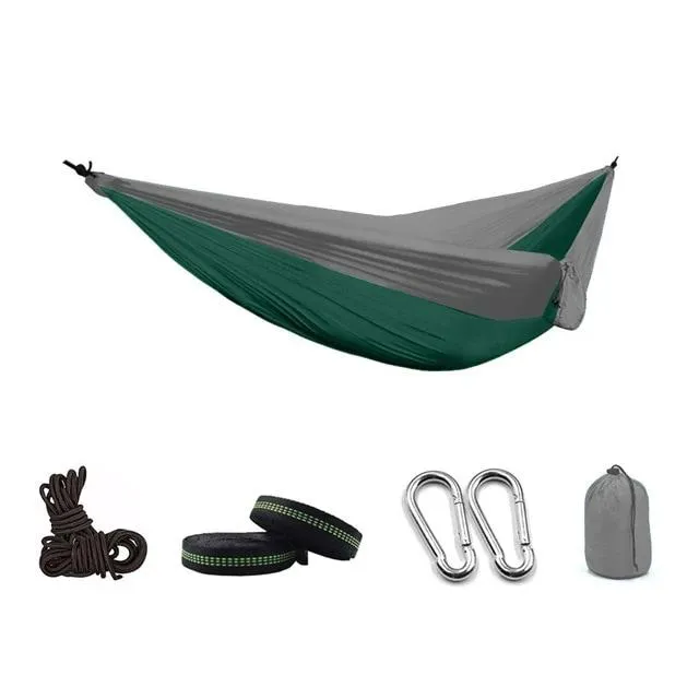 Portable Camping Parachute Hammock Survival Double Hanging Bed
