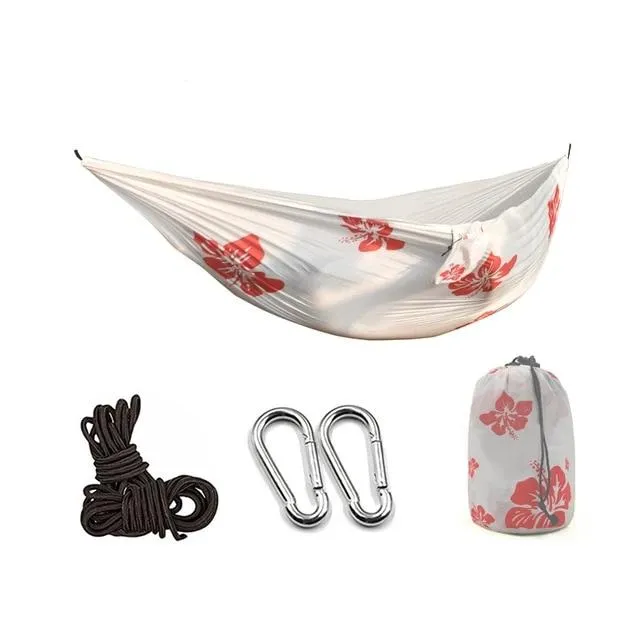 Portable Camping Parachute Hammock Survival Double Hanging Bed
