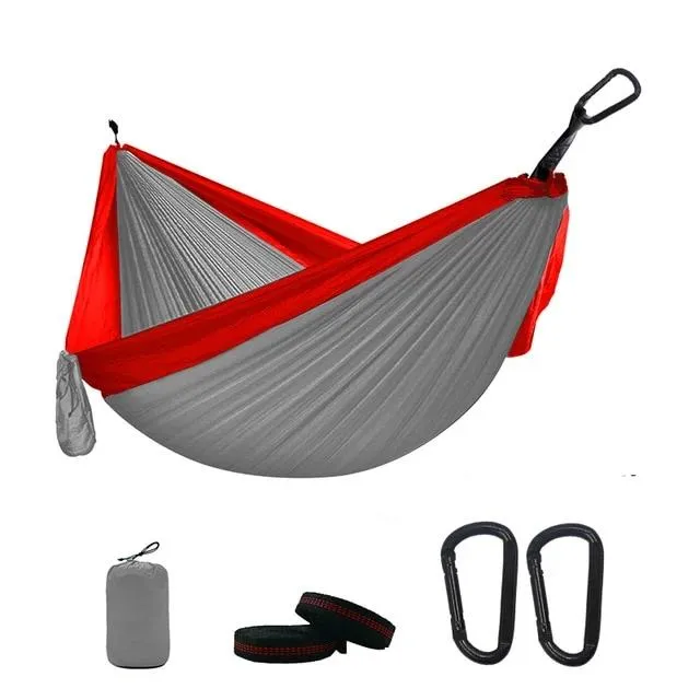 Portable Camping Parachute Hammock Survival Double Hanging Bed