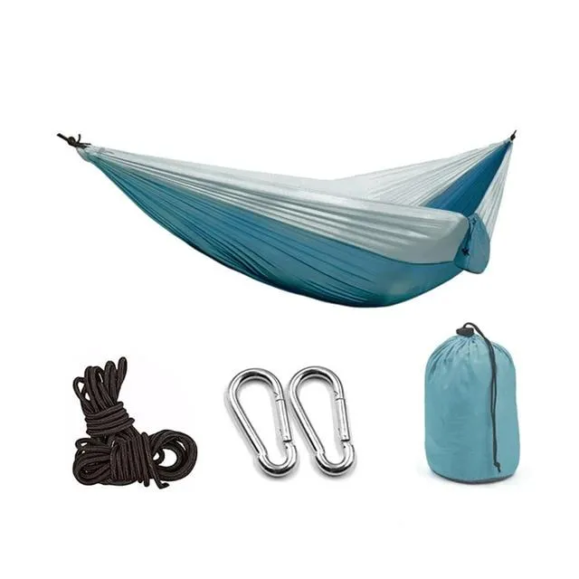 Portable Camping Parachute Hammock Survival Double Hanging Bed