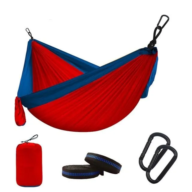 Portable Camping Parachute Hammock Survival Double Hanging Bed