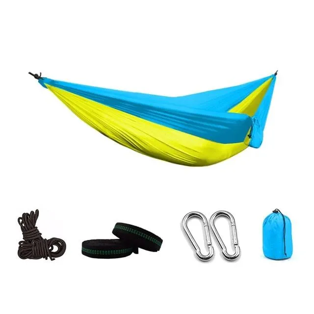 Portable Camping Parachute Hammock Survival Double Hanging Bed
