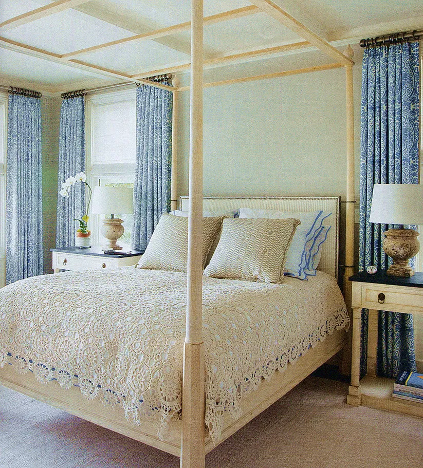Quadrille Fabric: Carlo II - Custom Pumice on Cream Suncloth