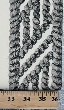 Quadrille Fabric: Regency Ropes - Custom Multi Greys on Cream Suncloth (OUTDOOR)