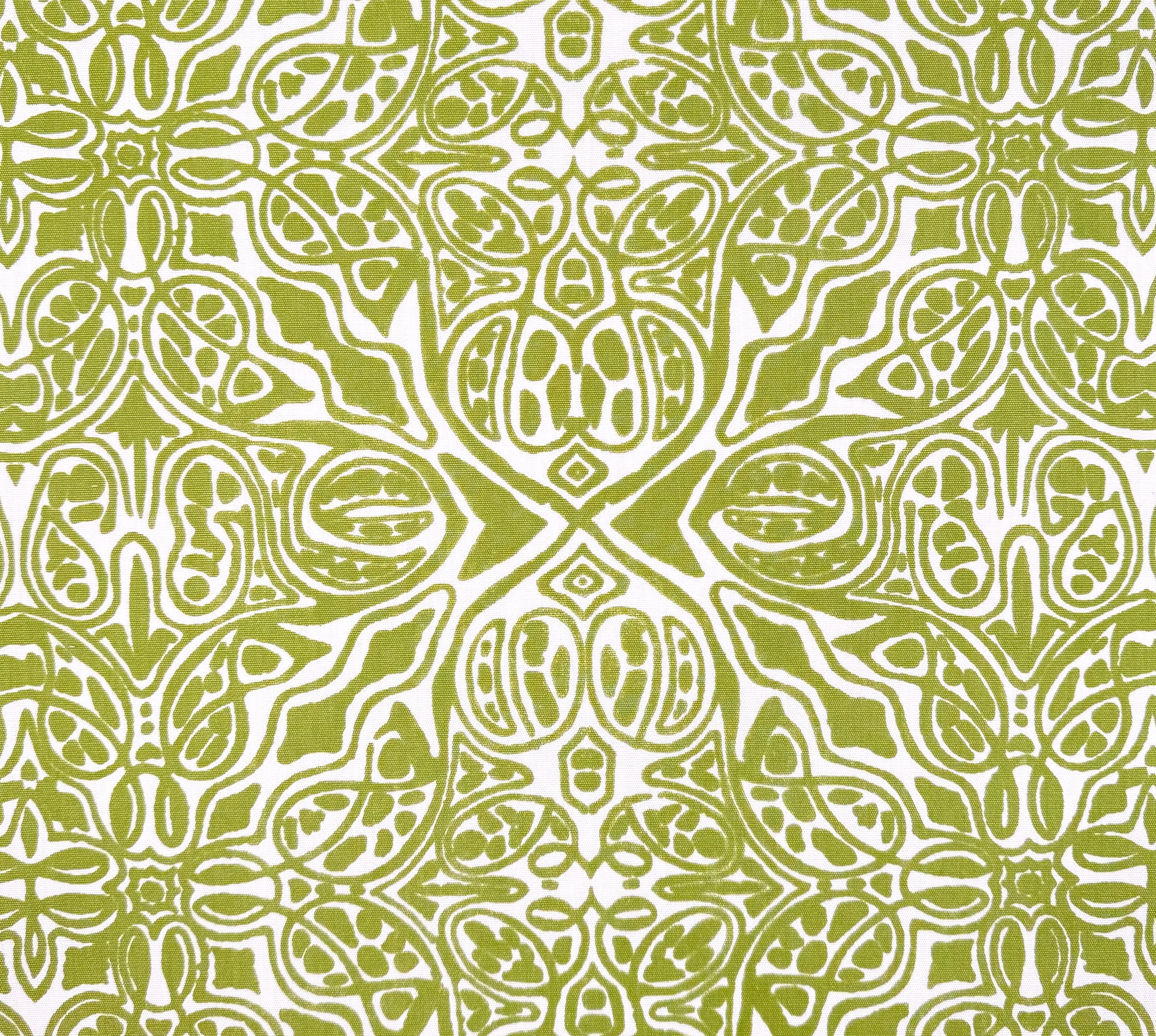 Quadrille Fabric: San Michele - Custom New Leaf on Vellum Suncloth (OUTDOOR)