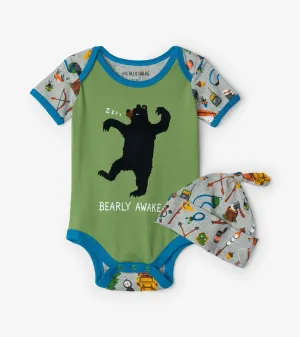 Retro Camping Bearly Awake Onesie