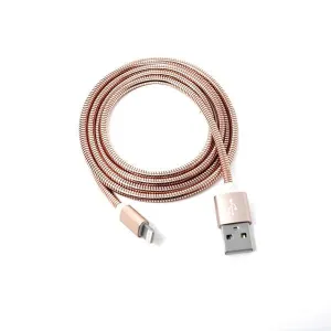 Rose gold rugged lightning cable