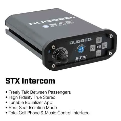 Rugged Radio 2 Person - BUILDER KIT with STX STEREO Bluetooth Intercom and M1 Waterproof Rugged Radio