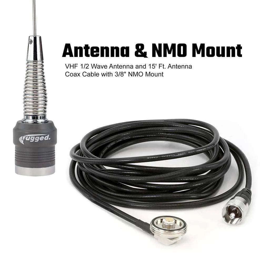 Rugged Radio 2 Person - BUILDER KIT with STX STEREO Bluetooth Intercom and M1 Waterproof Rugged Radio