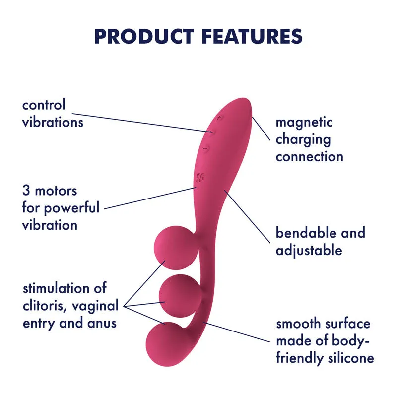 Satisfyer Tri Ball 1 Multi Vibrator - Red