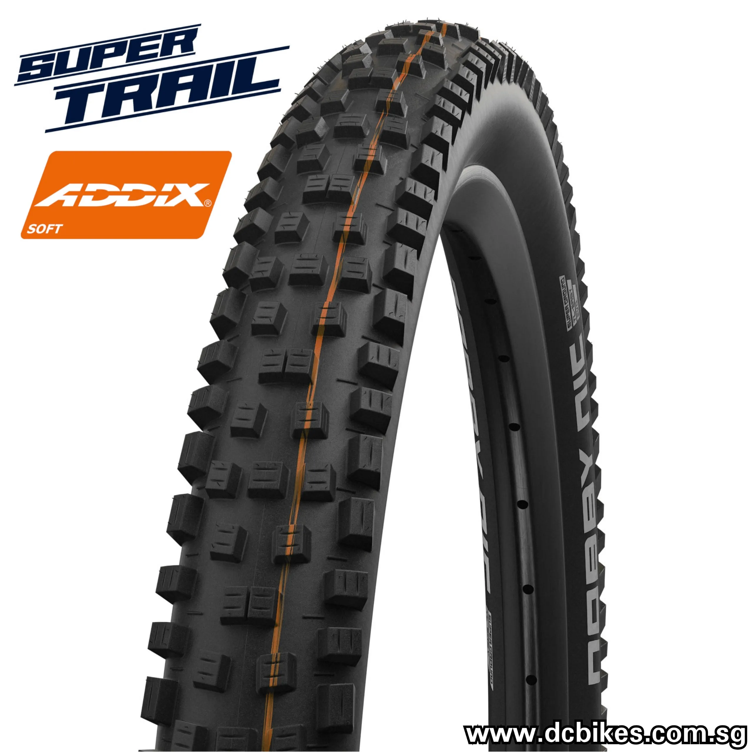 Schwalbe 29 X 2.4 Nobby Nic Addix Super Trail MTB Tubeless Folding Tyres (1 Tire)