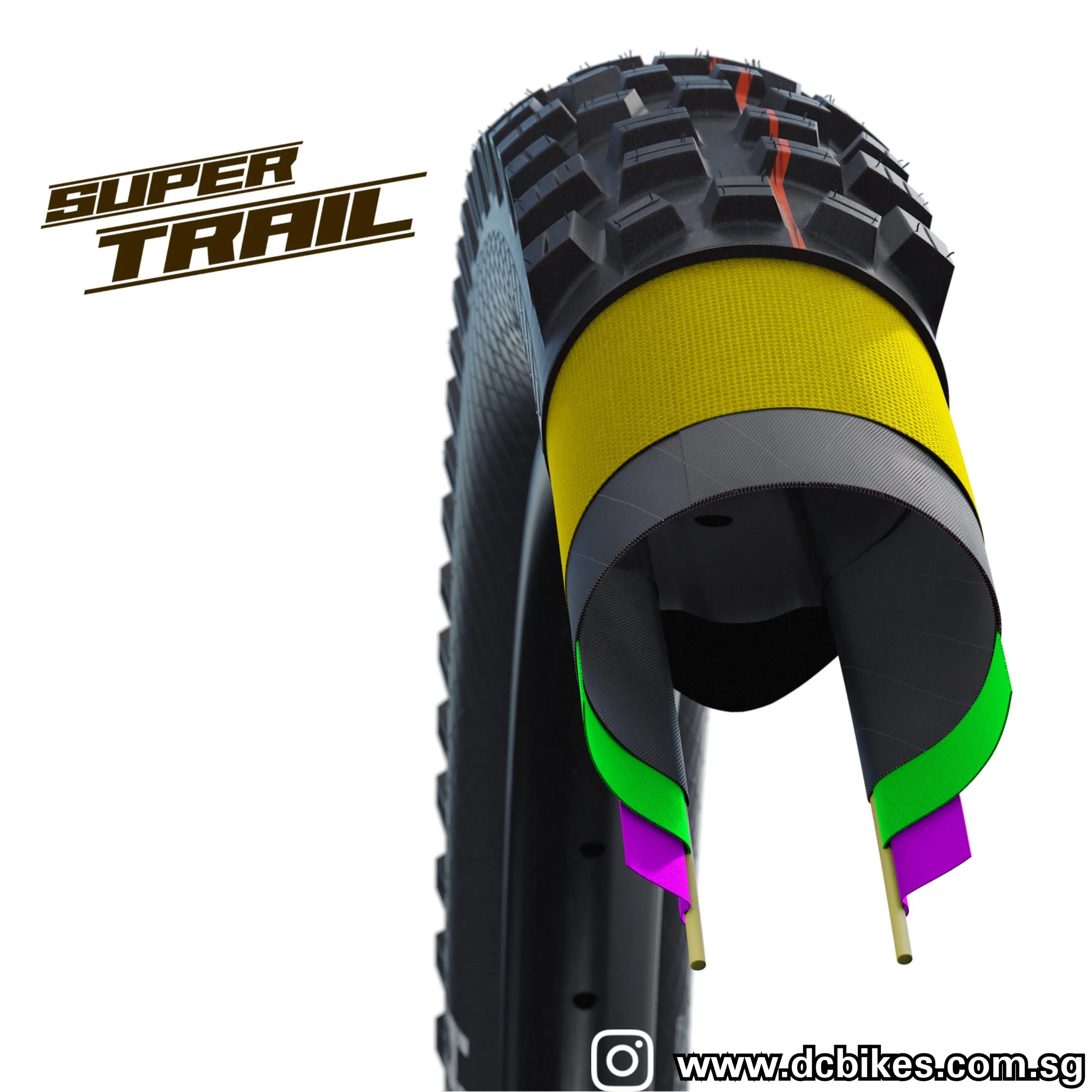Schwalbe 29 X 2.4 Nobby Nic Addix Super Trail MTB Tubeless Folding Tyres (1 Tire)