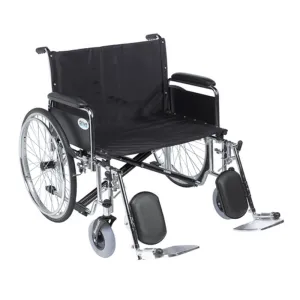 Sentra EC Heavy Duty Extra Wide Wheelchair, Detachable Full Arms, Elevating Leg Rests, 30" Seat - 1 Each