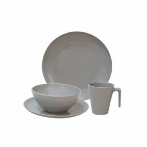 Seramika Premium Latte Camping Caravan Camper 16 Piece Dining Dinner Plate Set