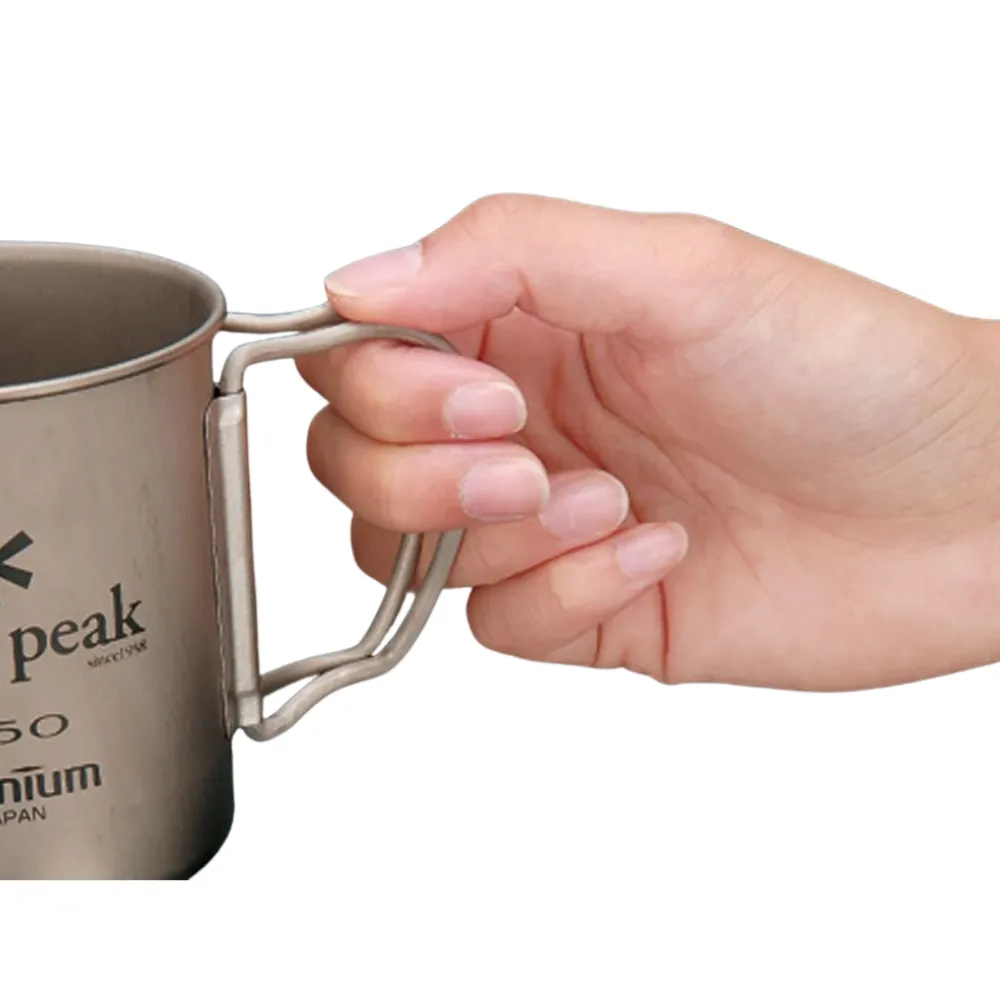 Snow Peak Titanium Double Wall Cup 300ml with Folding Handle