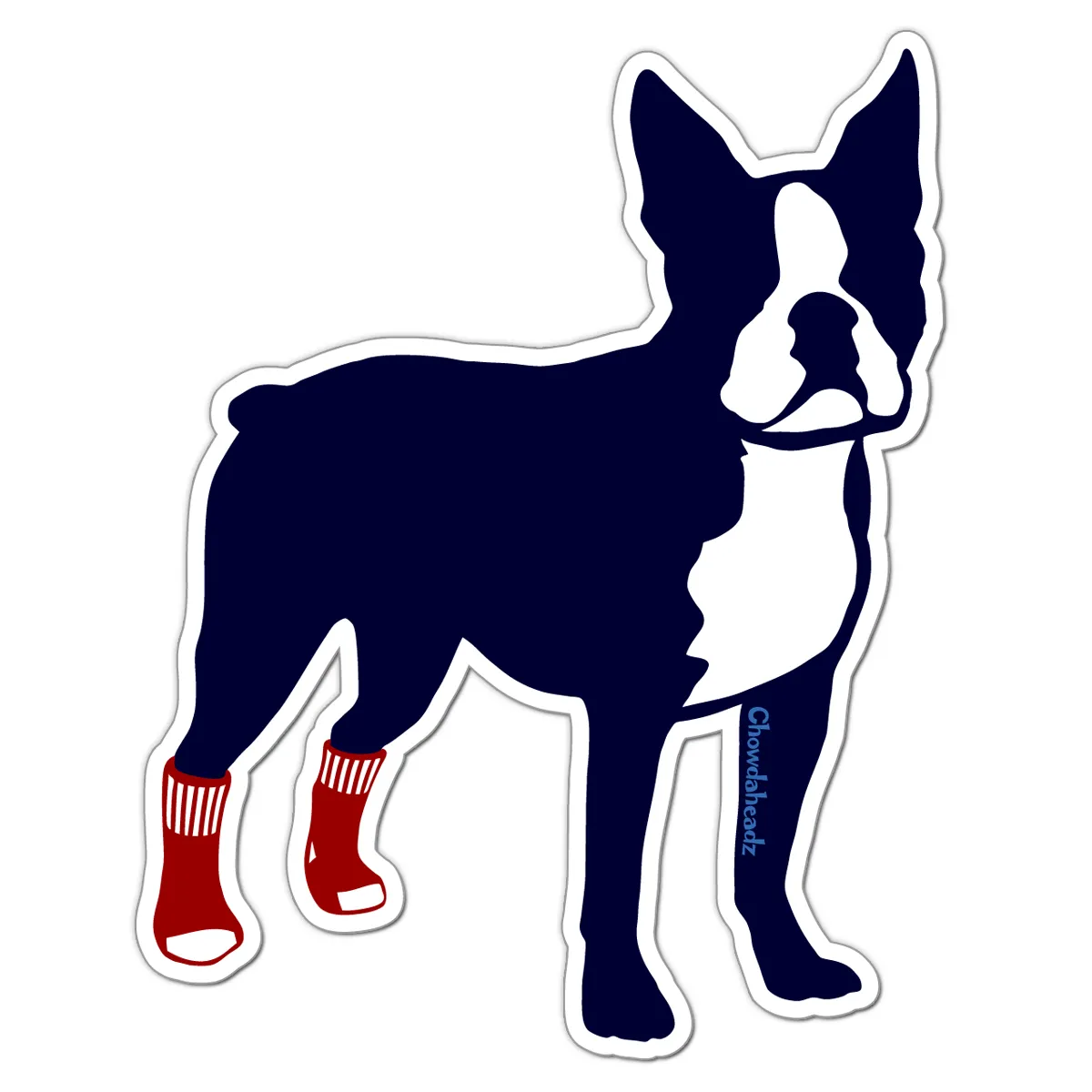 Socks on Boston Terrier Sticker