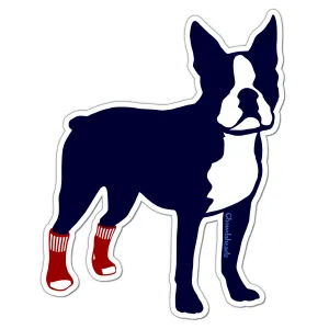 Socks on Boston Terrier Sticker