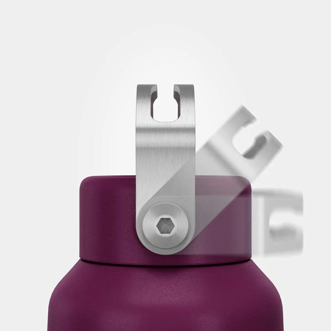 Stainless Steel Water Bottle with Screw Cap for Hiking 0.6L
