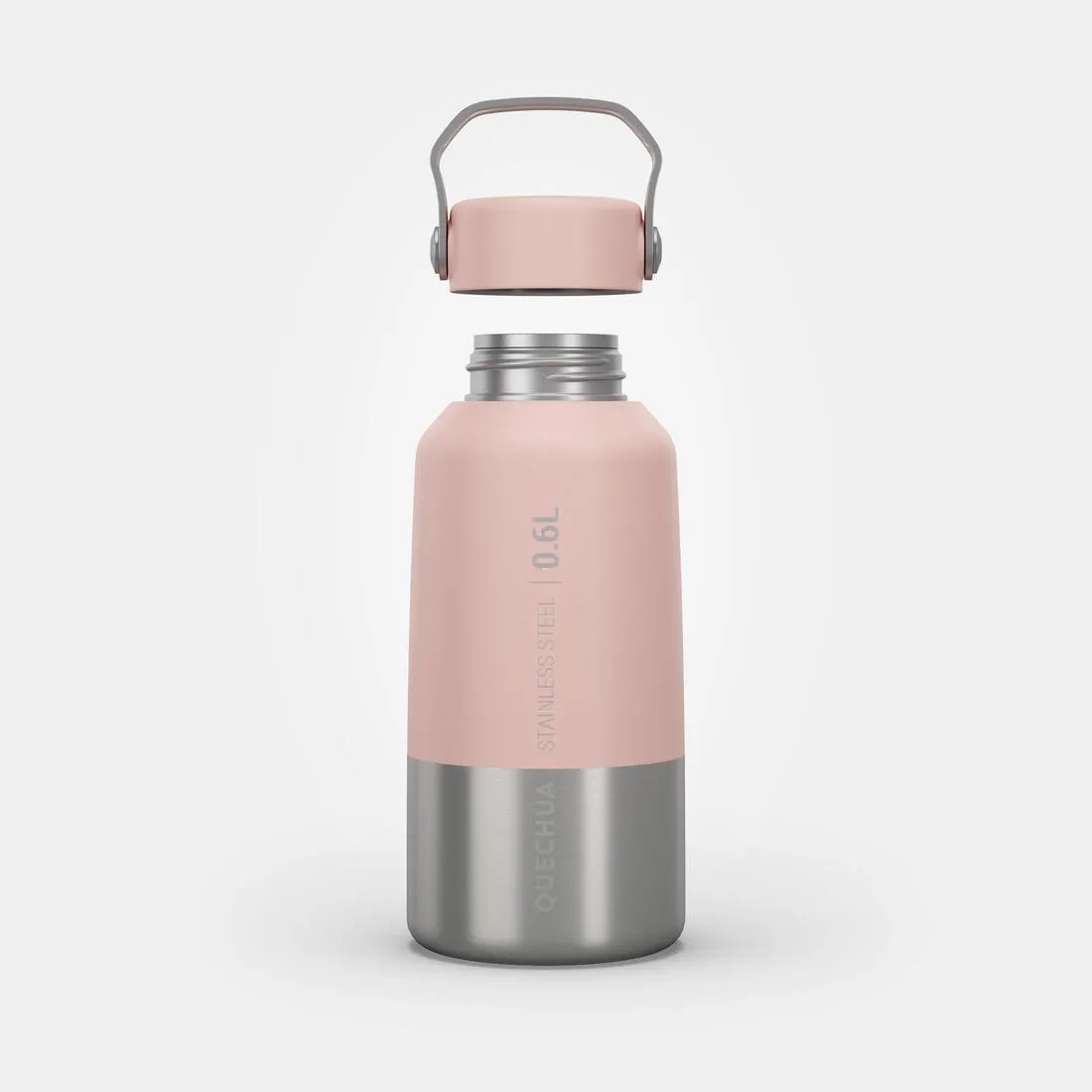 Stainless Steel Water Bottle with Screw Cap for Hiking 0.6L
