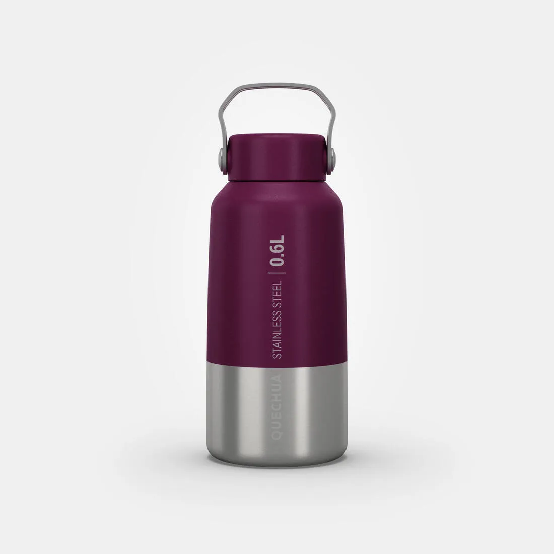 Stainless Steel Water Bottle with Screw Cap for Hiking 0.6L