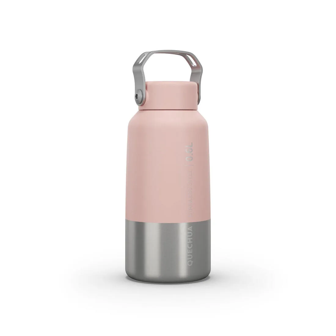 Stainless Steel Water Bottle with Screw Cap for Hiking 0.6L
