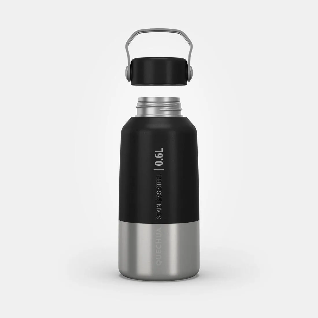 Stainless Steel Water Bottle with Screw Cap for Hiking 0.6L