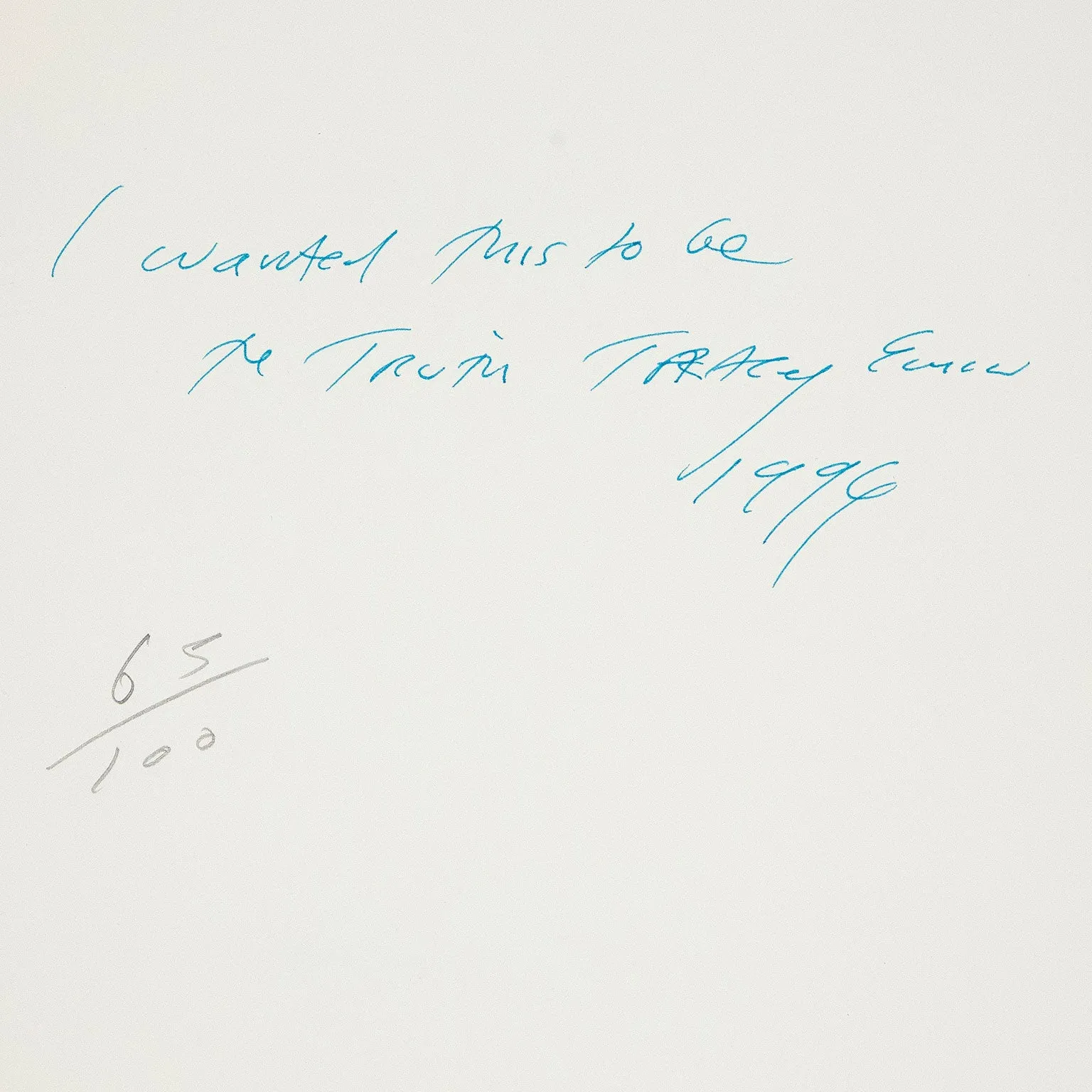 TRACEY EMIN "EXPLORATION OF THE SOUL", 1994