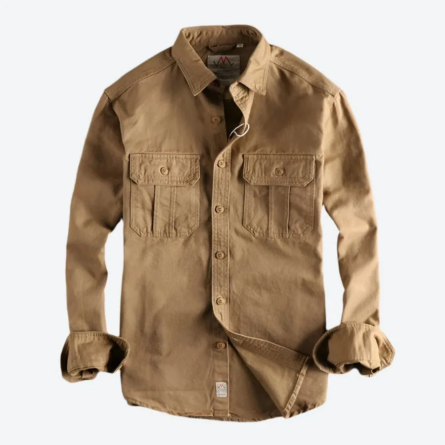 Utility Button-Up Military Style Shirts