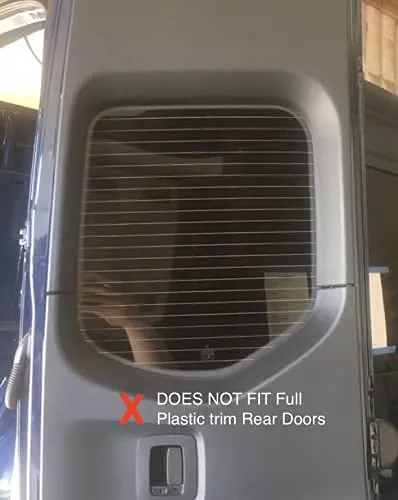 VanEssential Mercedes-Benz Sprinter (Van Year 2019 to Current) Insulated Blackout Rear Door Covers (Pair) - Cool Gray
