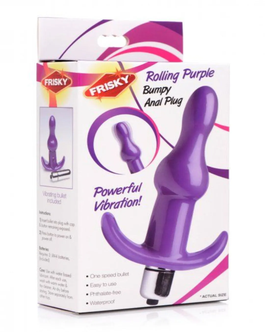 Vibrating Rolling Bumpy Jelly Anal Butt Plug With Rolling Bumps