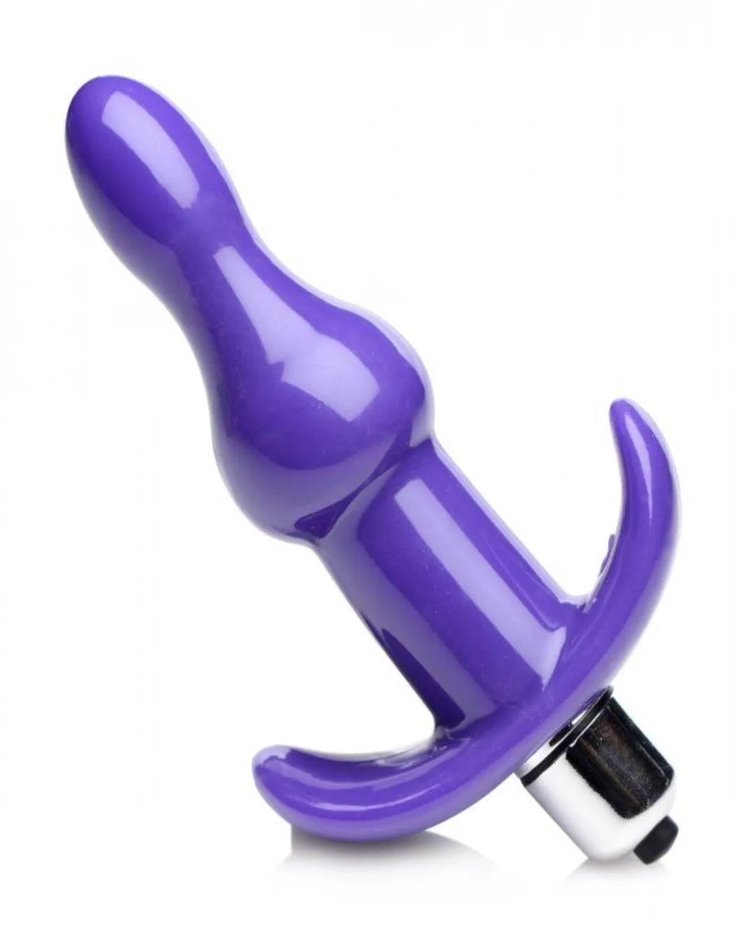 Vibrating Rolling Bumpy Jelly Anal Butt Plug With Rolling Bumps
