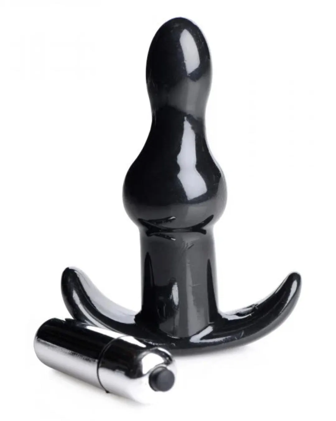 Vibrating Rolling Bumpy Jelly Anal Butt Plug With Rolling Bumps