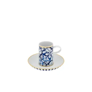 VISTA ALEGRE TRANSATLANTICA COFFEE CUP & SAUCER, SET OF 4