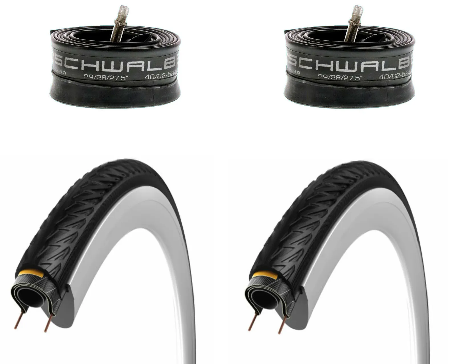 Vittoria Journalier Trail 700 x 35c All Weather Hybrid Tyres With Schwalbe Tubes