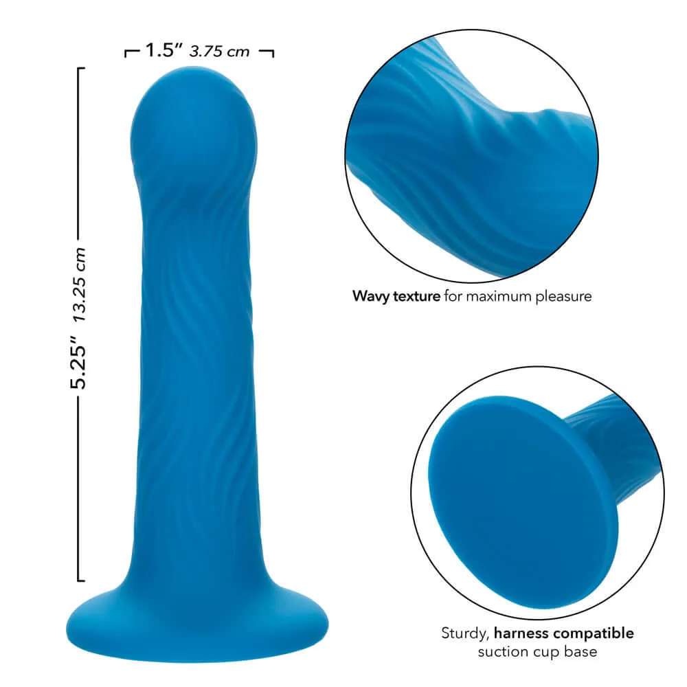 Wave Rider Ripple Dildo - Blue