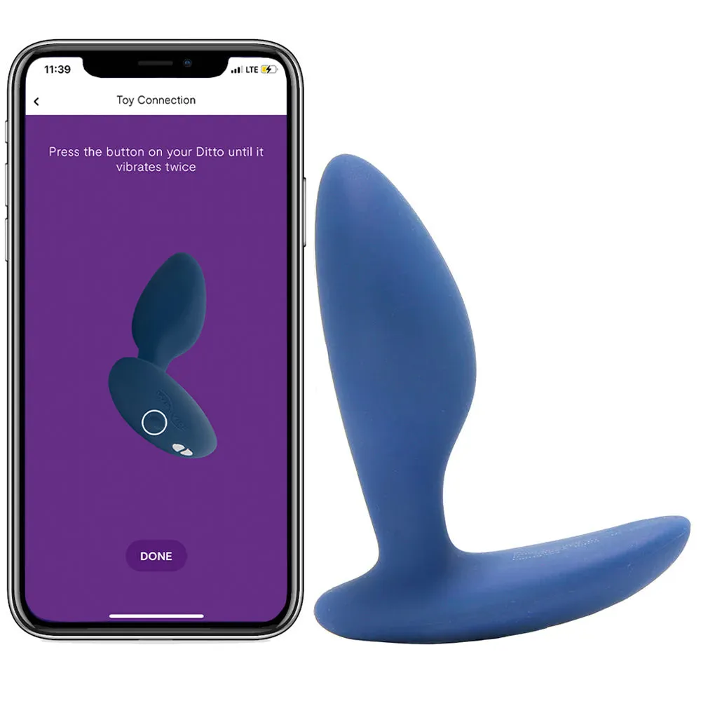 We-Vibe Ditto Rechargeable Remote-Controlled Silicone Vibrating Anal Plug Blue